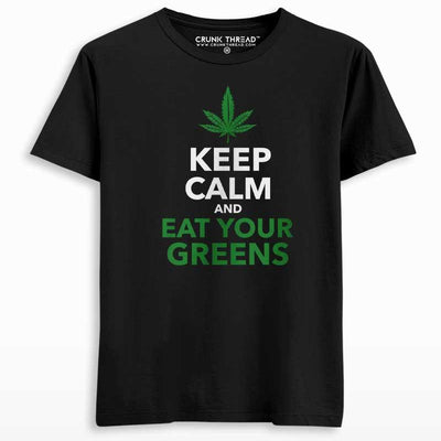Keep calm & eat your greens T-shirt - Crunk Thread