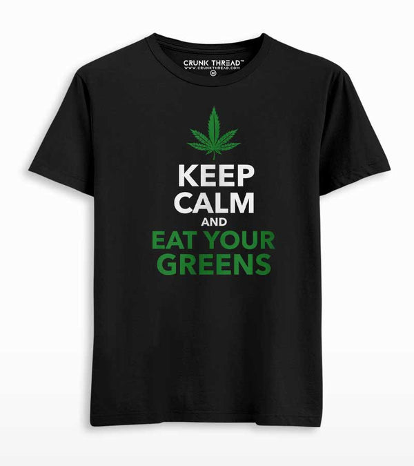 Keep calm & eat your greens T-shirt