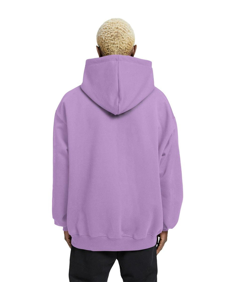 Plain Relaxed Fit Drop Shoulder Lavender Hoodie - Crunk Thread