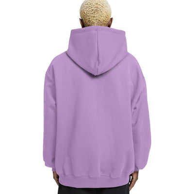 Plain Relaxed Fit Drop Shoulder Lavender Hoodie - Crunk Thread