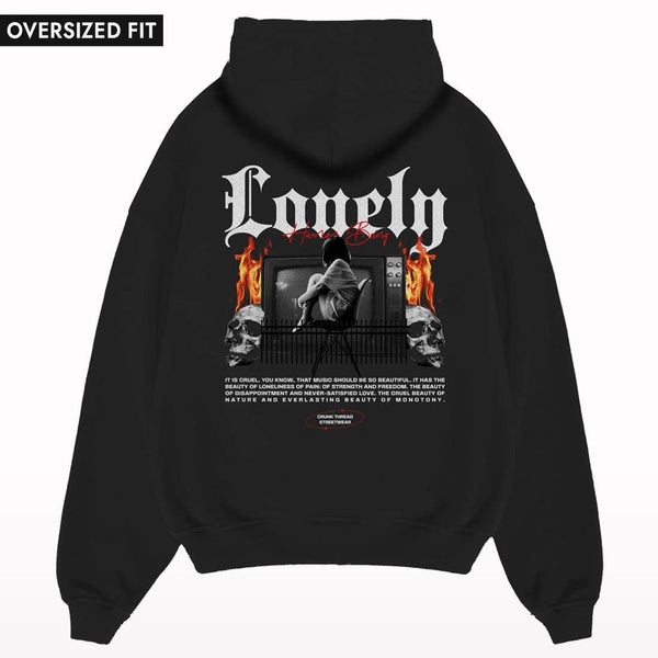 Lonely Human Being Oversized Hoodie - Crunk Thread