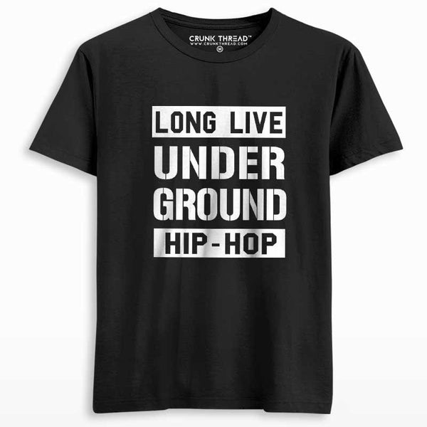 Long Live Underground Hip-Hop Men's Printed T-shirt - Crunk Thread