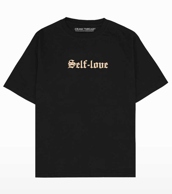 Self Love Oversized Front & Back Print T-shirt