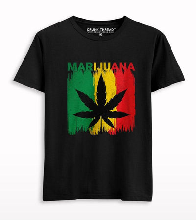 Marijuana Rasta Flag T-shirt - Crunk Thread