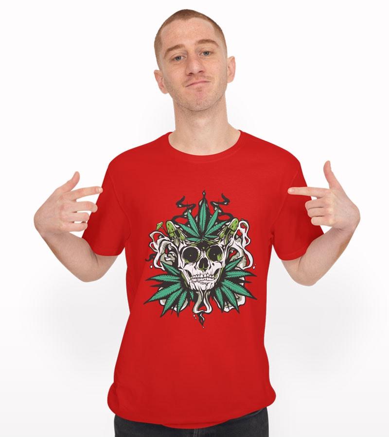 Marijuana Skull Graphic T-shirt - Crunk Thread