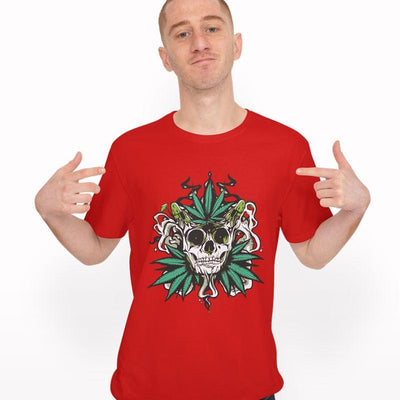 Marijuana Skull Graphic T-shirt - Crunk Thread