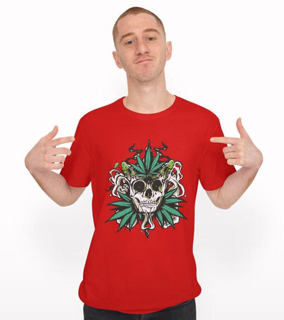 Marijuana Skull Graphic T-shirt - Crunk Thread