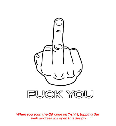 F*ck You QR Code Oversized T-shirt - Crunk Thread