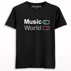 Music on world off T-shirt