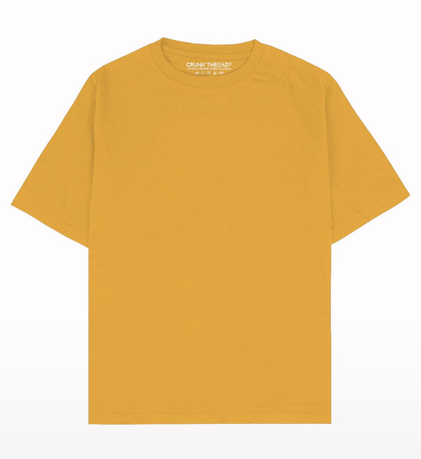 Unisex Oversized Plain Mustard T-shirt