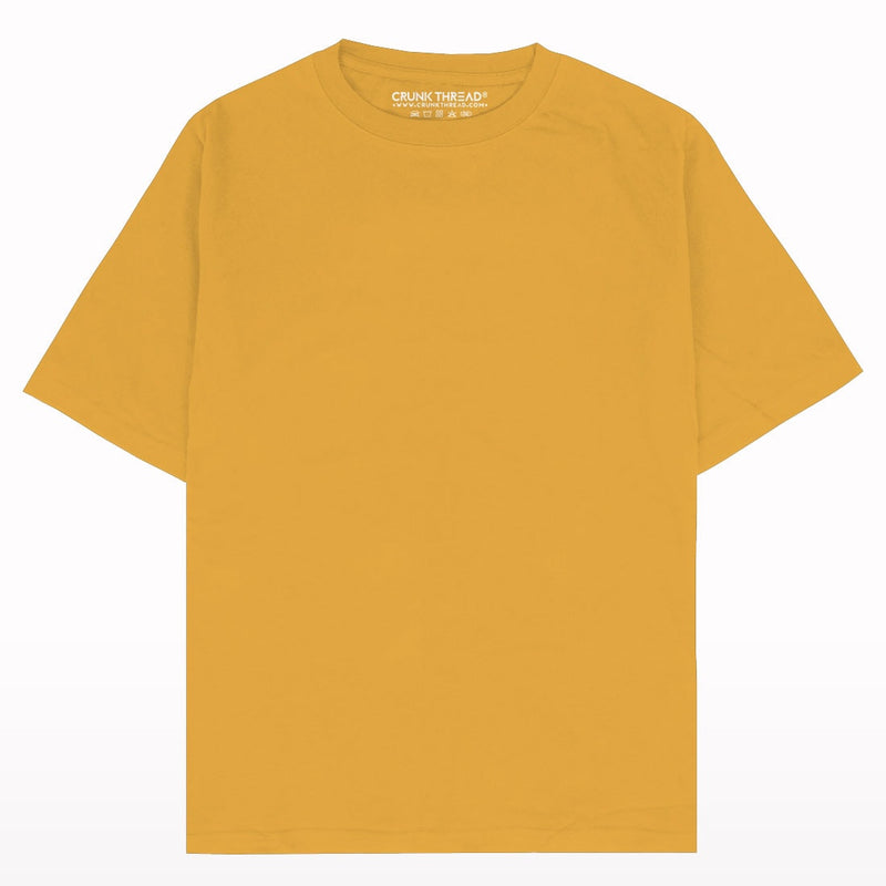 Unisex Oversized Plain Mustard T-shirt