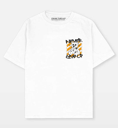 Never Giveup Oversized T-shirt - Crunk Thread