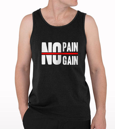 No Pain No Gain Printed Tank Top - Crunk Thread