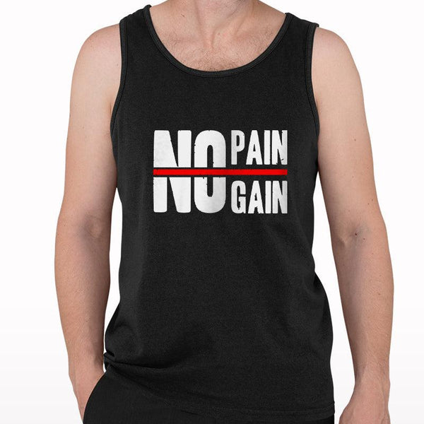 No Pain No Gain Printed Tank Top - Crunk Thread