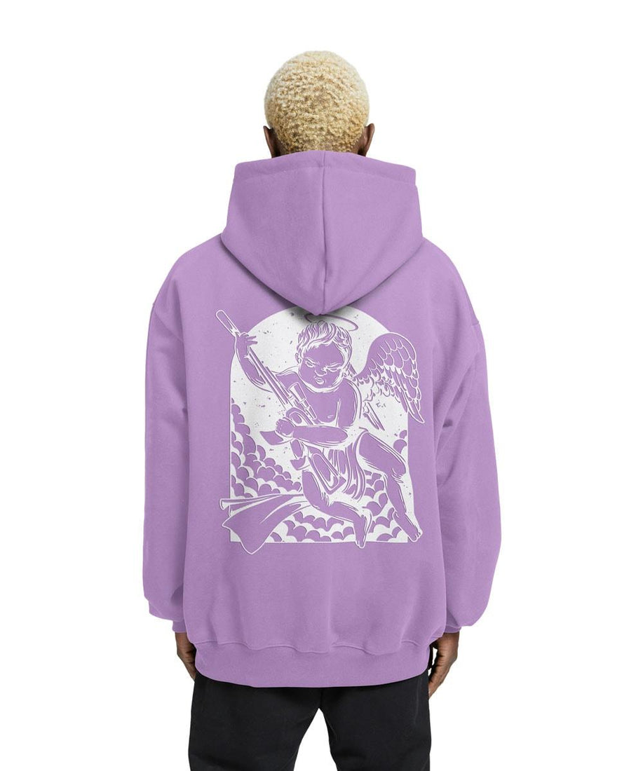 Not So Angelic Relaxed Fit Drop Shoulder Hoodie - Crunk Thread
