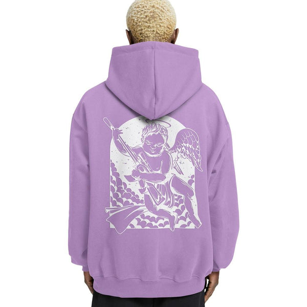 Not So Angelic Relaxed Fit Drop Shoulder Hoodie - Crunk Thread
