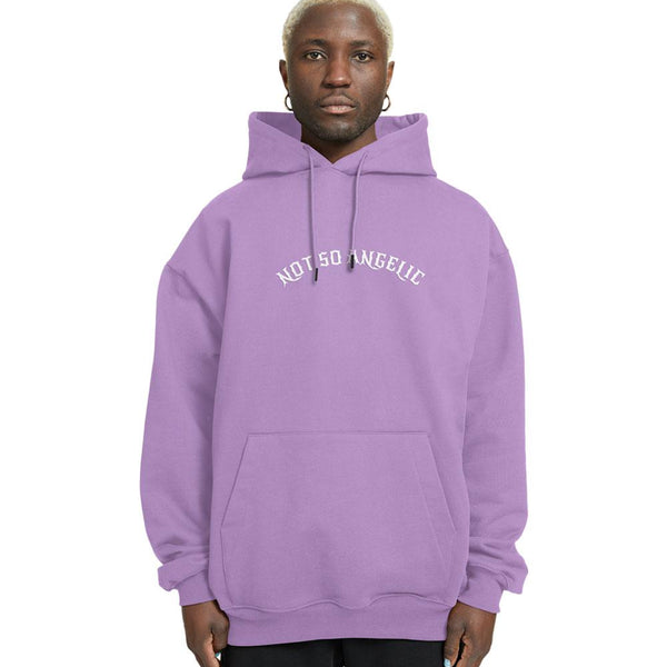 Not So Angelic Relaxed Fit Drop Shoulder Hoodie - Crunk Thread