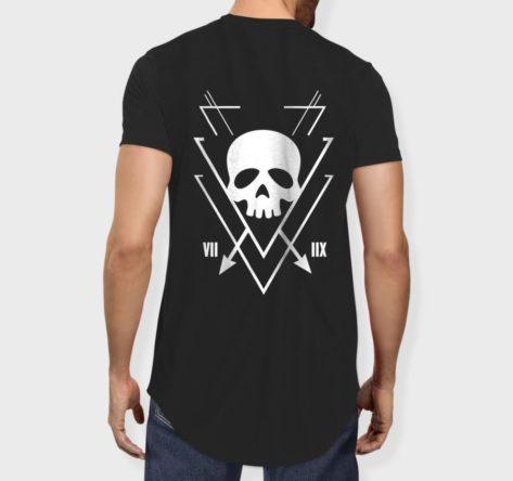 Old Skull Men's Longline T-shirt - Crunk Thread