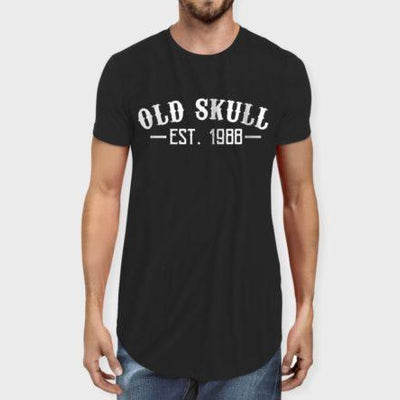 Old Skull Men's Longline T-shirt - Crunk Thread