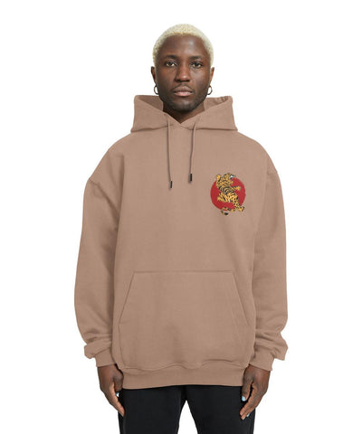 Japanese Tiger Relaxed Fit Drop Shoulder Hoodie - Crunk Thread