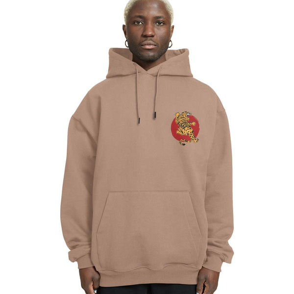 Japanese Tiger Relaxed Fit Drop Shoulder Hoodie - Crunk Thread