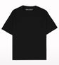 Oversized Drop Shoulder Black Plain T-shirt