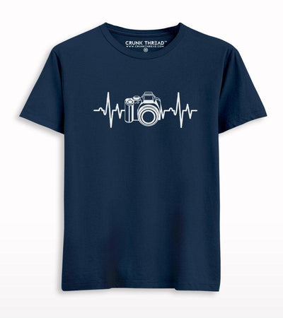 Photography Heartbeat Camera T-shirt - Crunk Thread