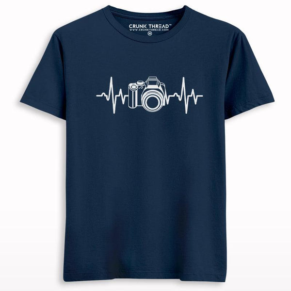 Photography Heartbeat Camera T-shirt - Crunk Thread