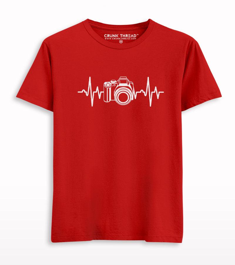 Photography Heartbeat Camera T-shirt - Crunk Thread