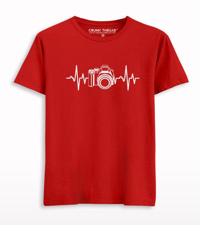 Photography Heartbeat Camera T-shirt - Crunk Thread