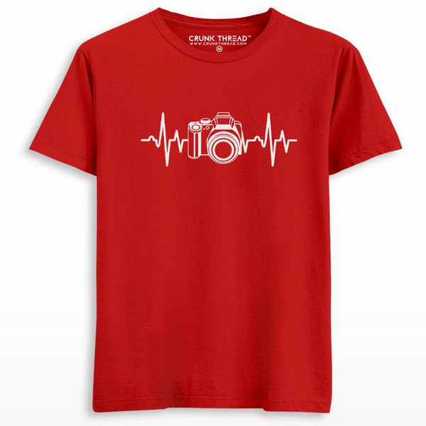 Photography Heartbeat Camera T-shirt - Crunk Thread