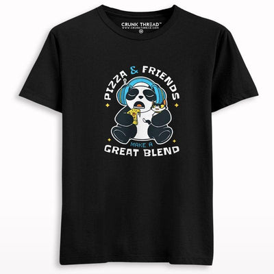 Pizza and friends panda T-shirt - Crunk Thread