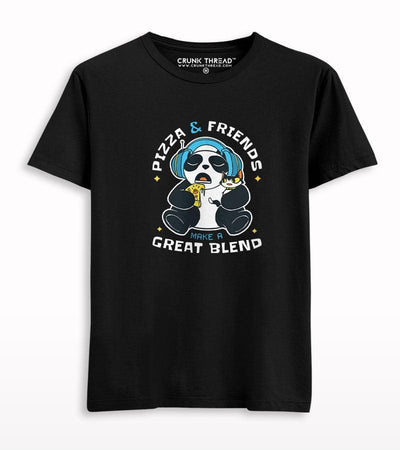Pizza and friends panda T-shirt - Crunk Thread