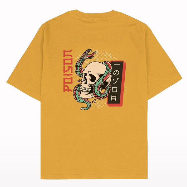 Poison Oversized Fit Mustard T-shirt - Crunk Thread