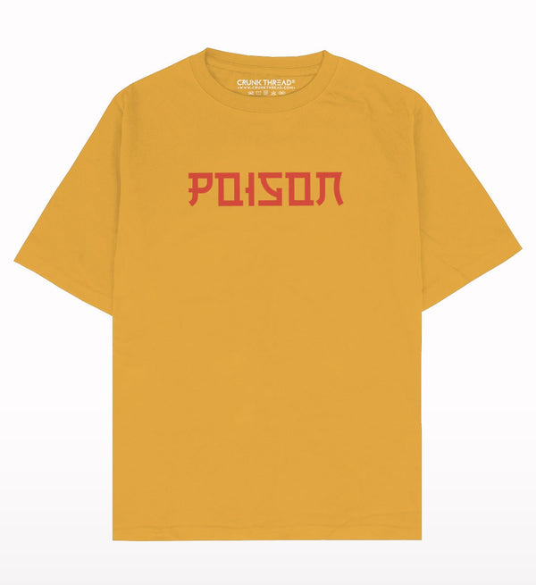 Poison Oversized Fit Mustard T-shirt