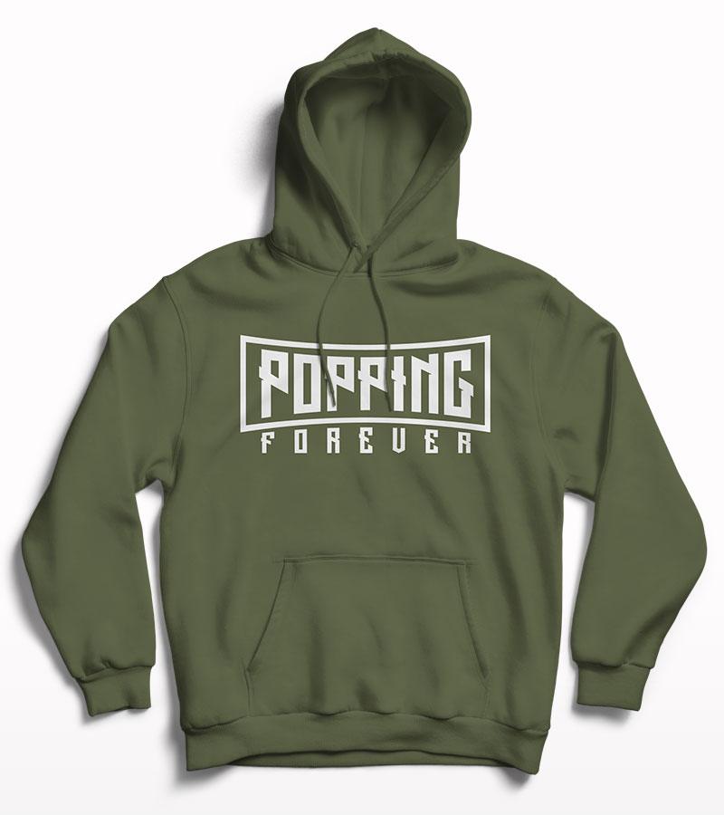 Popping Forever Hoodie Black - Crunk Thread
