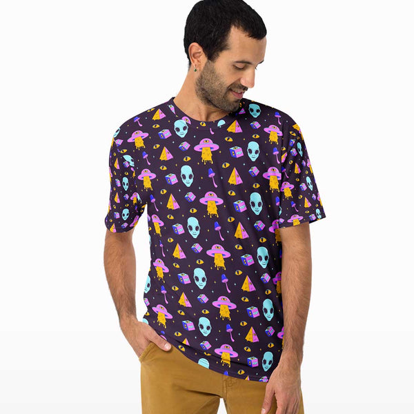 Psy Fi Alien All Over Print T-shirt - Crunk Thread