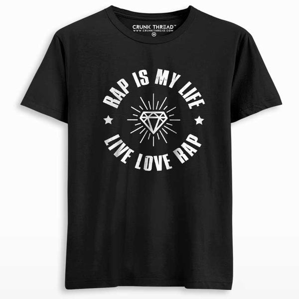 Rap Is My Life Men's Printed T-shirt - Crunk Thread