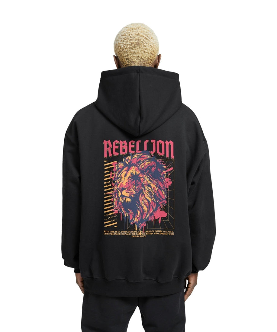 Rebellion Relaxed Fit Drop Shoulder Hoodie - Crunk Thread