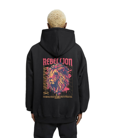 Rebellion Relaxed Fit Drop Shoulder Hoodie - Crunk Thread