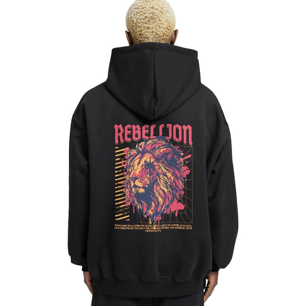 Rebellion Relaxed Fit Drop Shoulder Hoodie - Crunk Thread
