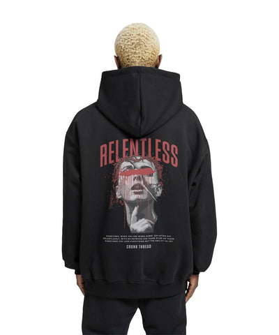 Relentless Relaxed Fit Drop Shoulder Hoodie - Crunk Thread