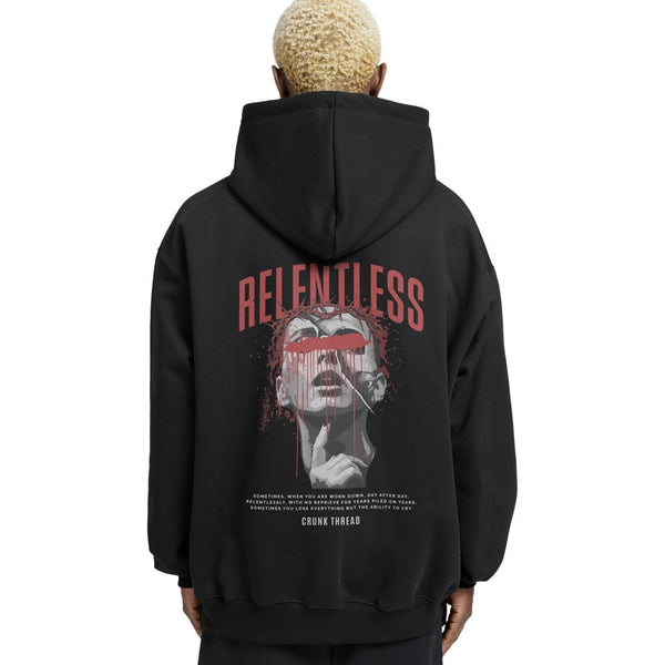 Relentless Relaxed Fit Drop Shoulder Hoodie - Crunk Thread