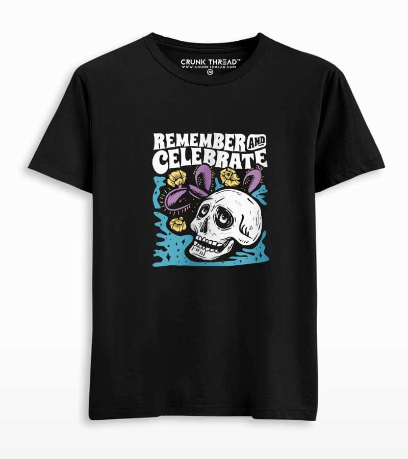 Remember and celebrate printed T-shirt - Crunk Thread
