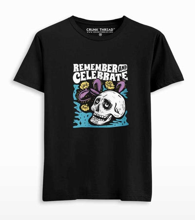 Remember and celebrate printed T-shirt - Crunk Thread
