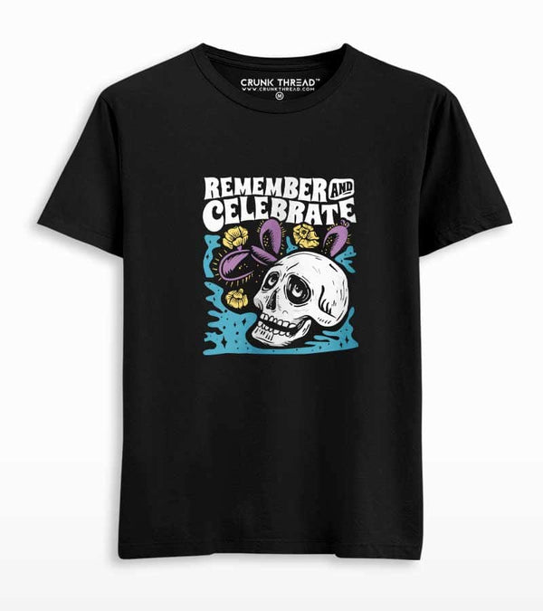 Remember and celebrate printed T-shirt