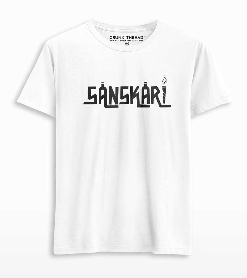 Sanskari Men's Printed T-shirt - Crunk Thread