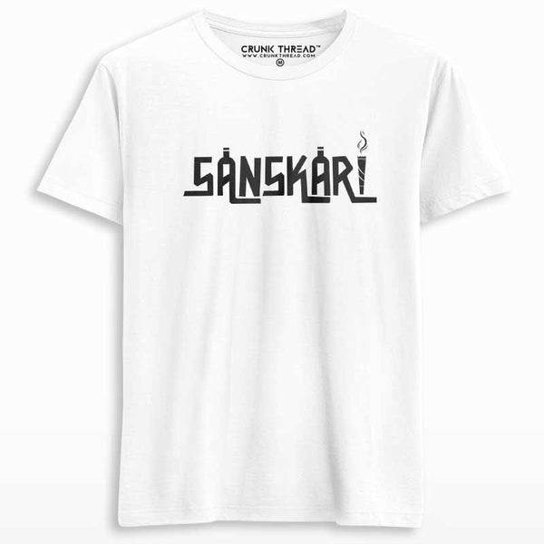 Sanskari Men's Printed T-shirt - Crunk Thread