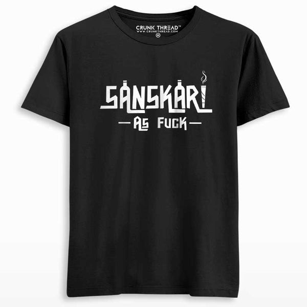 Sanskari AF Men's Printed T-shirt - Crunk Thread