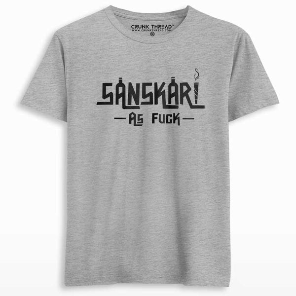 Sanskari AF Men's Printed T-shirt - Crunk Thread